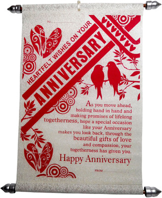 

Siddhi Gifts Anniversary Scroll Greeting Card Gifts Greeting Card(Red, Pack of 1)