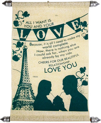 

Siddhi Gifts Love Gifts For Wife - Love Scroll Greeting Card Greeting Card(Green, Pack of 1)