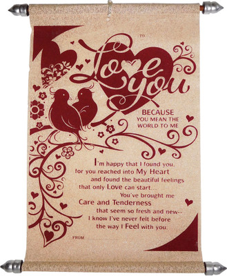 Siddhi Gifts Love Greeting Cards For Girlfriend - Love Scroll Greeting Card Greeting Card(Red, Pack of 1)