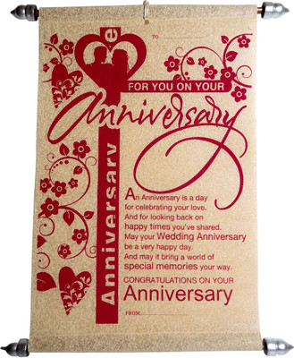

Siddhi Gifts Anniversary Card - Anniversary Scroll Greeting Card Gifts Greeting Card(Red, Pack of 1)