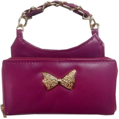 

One Touch Solution Casual Purple Clutch