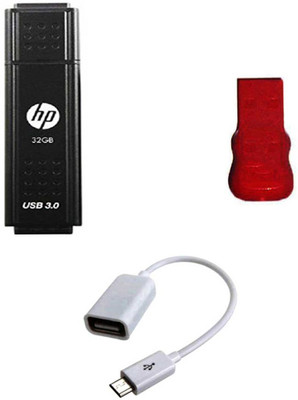 

HP V705W 32 GB USB 3.0 With OTG Cable And Card Reader Combo Set
