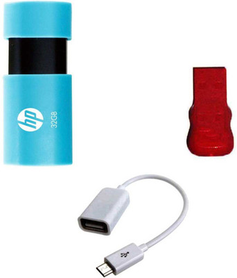 

HP V152W 32 GB Pendrive with OTG Cable and Card Raeder Combo Set