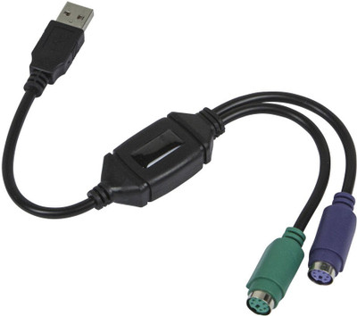 

ReTrack PS/2 Keyboard/Mouse To USBConverter Adapter USB Cable(Black)