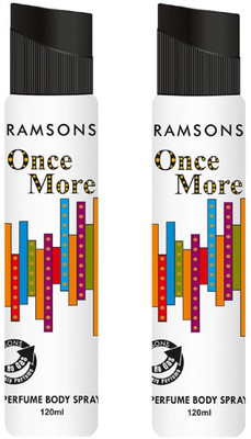 

Ramsons Once More No Gas Perfume Body Spray Combo Perfume Body Spray - For Women(240 ml, Pack of 2)