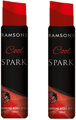 

Ramsons Cool Spark No Gas Perfume Body Spray Combo Perfume Body Spray - For Women(240 ml, Pack of 2)