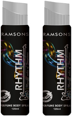 

Ramsons Rhythm Black No Gas Perfume Body Spray Combo Perfume Body Spray - For Women(240 ml, Pack of 2)
