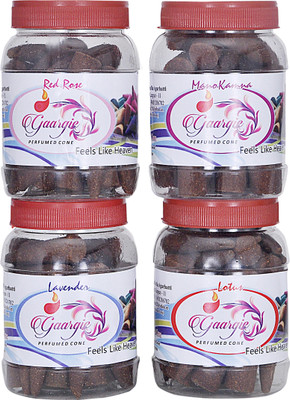 

Gaargie Lotus, Manokaamna Lavender, Rose Dhoop Cone(Pack of 4)