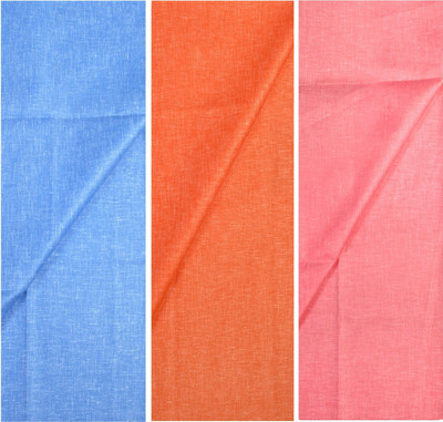 KUNDAN SULZ GWALIOR Cotton Linen Blend Solid Shirt Fabric(Unstitched)