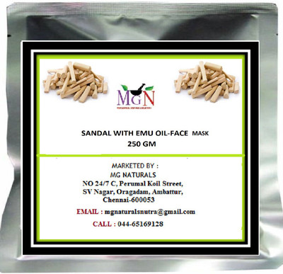 

MG Naturals SANDAL WITH EMU OIL-FACE MASK-250 GM(250 g)