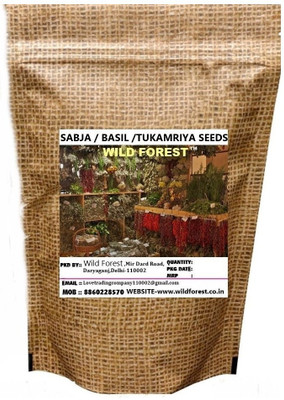 

WILD FOREST SABJA SEEDS / TUKMARIA SEEDS / FALOODA SEEDS / SWEET BASIL SEEDS(200 g)