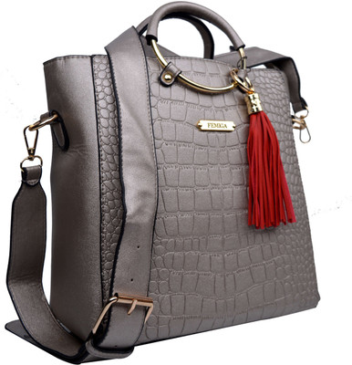 

Femiga Women Casual Grey PU Sling Bag