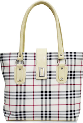 

SPLICE Hand-held Bag(White, Multicolor), Multicolor;white