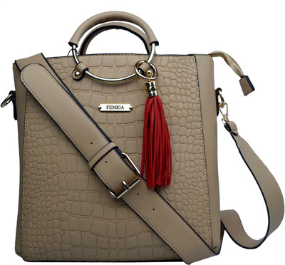 

Femiga Women Casual Beige PU Sling Bag