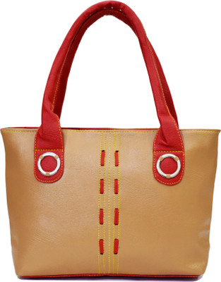 

SPLICE Hand-held Bag(Beige, Red)