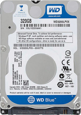 

WD Blue 320 GB Laptop Internal Hard Disk Drive (WD3200LPCX/WD3200LPVX)