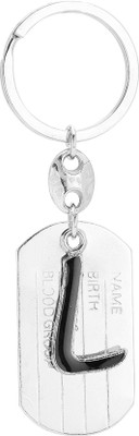 GCT Alphabet Letter L Metal Design-KC40 Key Chain(Silver)
