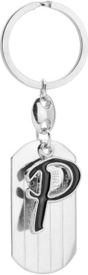 GCT Alphabet Letter P Silver Metal Design-KC40 Key Chain