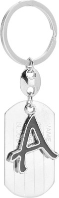 GCT Alphabet Letter A Silver Metal Design-KC40 Key Chain