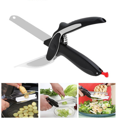 

Wonder World ™ Kitchen Shears Scissors Food Chopper Clever Fruit Cutter Knives Stainless Steel All-Purpose Scissor(Silver, Pack of 1)