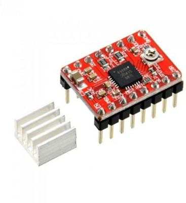 

Robodo A4988 Stepper Motor Driver ( Max. 2 Amp if used with Heat-Sink )(Red)