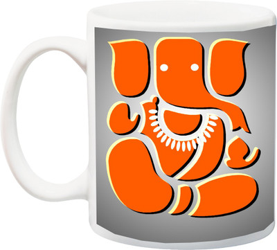 

Stylotrendz Lord Ganesha Orange Corporate Diwali Gifts for Workers Ceramic Mug(325 ml), Multicolor