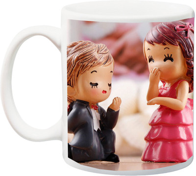 

Stylotrendz Cute Boy Propose perfect gift for anniversary/wedding/love moments Ceramic Mug(325 ml), Multicolor