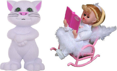

MN OVERSEAS Musical Book Reading Chair Doll with Talking Tom(Multicolor)