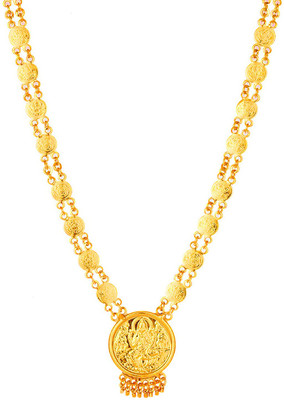 Style Up Fashion Lakshmi Gold-Plated Temple Coin Yellow Gold Plated Alloy Necklace available at flipkart for Rs.199