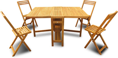 

Auspicious Home Oil, Teak Color Solid Wood Table & Chair Set(Finish Color - Oil, Teak Color)