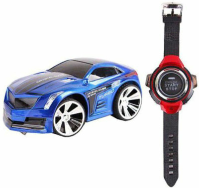 

ROSE Powerful 2.4Ghz Voice Command Smart Watch Controlled High Speed RC Race Car with LED Head Lights (Blue)(Blue)