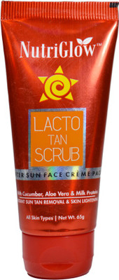 

NutriGlow Lacto Tan After Sun Face Scrub With Cucumber, Aloe Vera & Milk Proteins 65g Scrub(65 g)