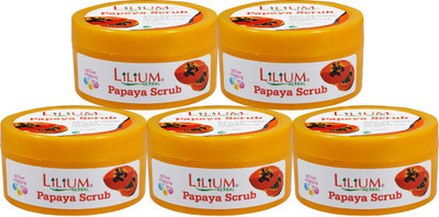 

LILIUM Papaya Scrub 100ml Pack of 5 Scrub(100 ml)