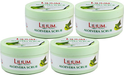 

LILIUM Aloe Vera Scrub 100ml Pack of 4 Scrub(100 ml)
