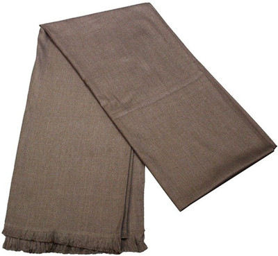 MATELCO Pure Wool Solid Men Shawl(Brown)