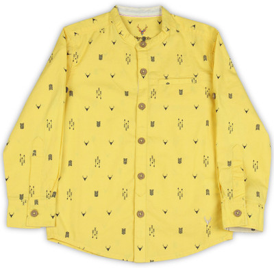 

Allen Solly Junior Boys Printed Casual Yellow Shirt