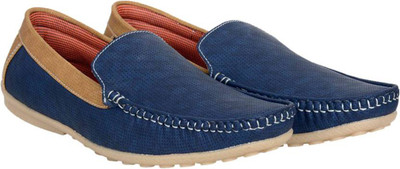 

De Loyon Blue Tan Partywear Loafers For Men(Blue