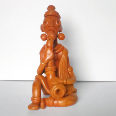 

Terracotta Hand Made Doll Decorative Showpiece - 12 cm(Terracotta, Brown)
