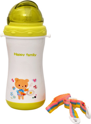 Toyshine Beautiful Design And Attractive Color 330 ML Child Sipper With Neck Strap (Green)(Green)