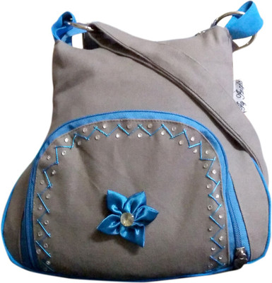 

Fly Angels Girls Casual Grey Canvas Sling Bag