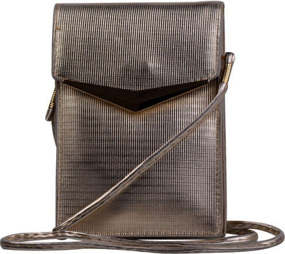 

Femiga Women Casual Gold PU Sling Bag