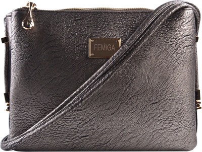 

Femiga Women Casual Maroon PU Sling Bag