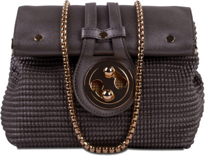 

Femiga Women Casual Gold PU Sling Bag