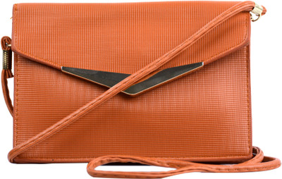 

Femiga Women Casual Brown PU Sling Bag