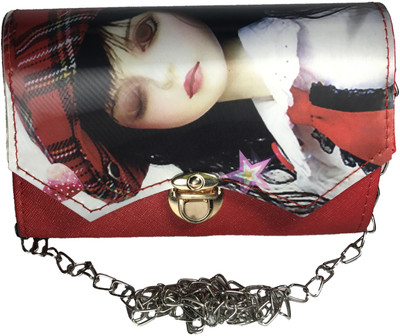 

Bizarre Vogue Women Evening/Party Red PU Sling Bag