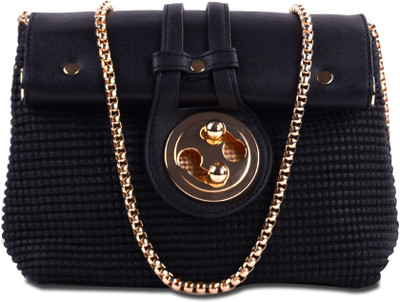 

Femiga Women Casual Black PU Sling Bag