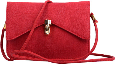 

Femiga Women Casual Red PU Sling Bag