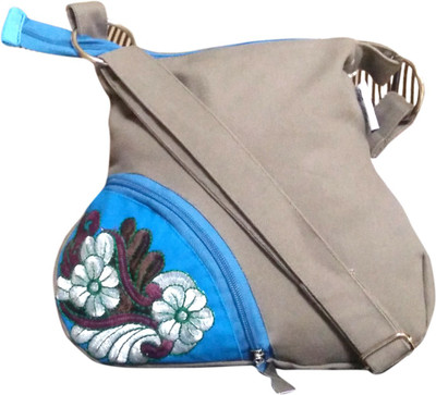 

Fly Angels Girls Casual Grey Canvas Sling Bag