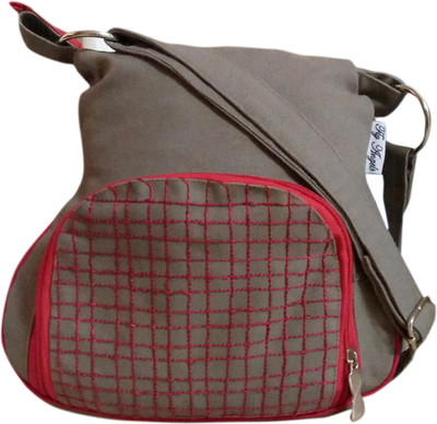 

Fly Angels Girls Casual Khaki Canvas Sling Bag