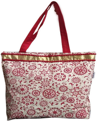Fly Angels Girls Casual White Canvas Tote